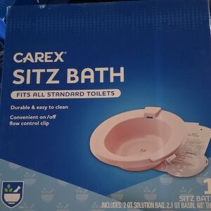 Carex Pink Sitz Bath Fits All Standard Toilets